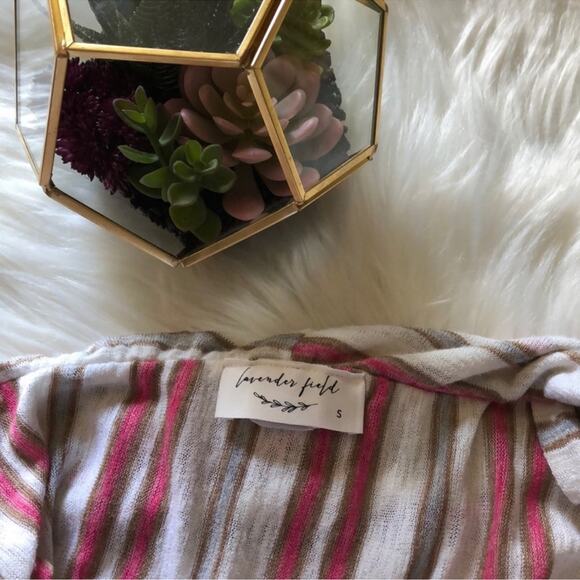 Lavender Fields | Cold Shoulder Long Sleeve Top Size S - Picture 6 of 6